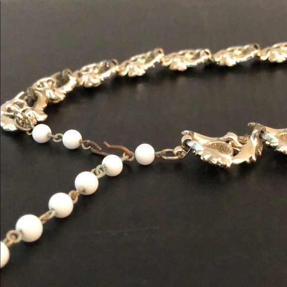 VINTAGE VIVID COLORFUL CRYSTAL & ENAMEL NECKLACE - Picture 10 of 13